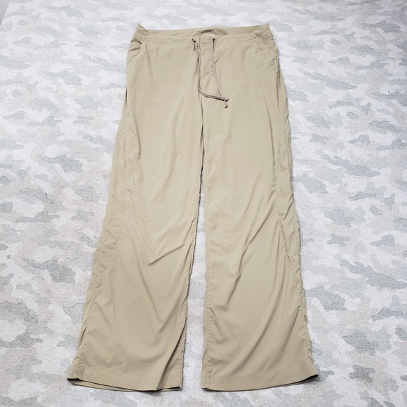 Columbia Pants Womens 14 Tan Pockets Omni-Shield Straight Leg Outdoors Hiking - Picture 1 of 10